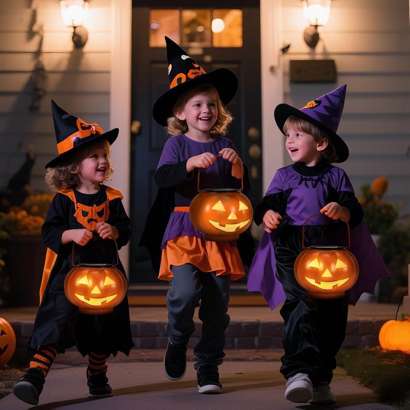 Vbioa Halloween Pumpkin Solar Lanterns - Jack O Lantern Hanging Solar Light Waterproof for Yard, Patio, Garden,Spooky Decor Halloween Party Decorations - Image 3